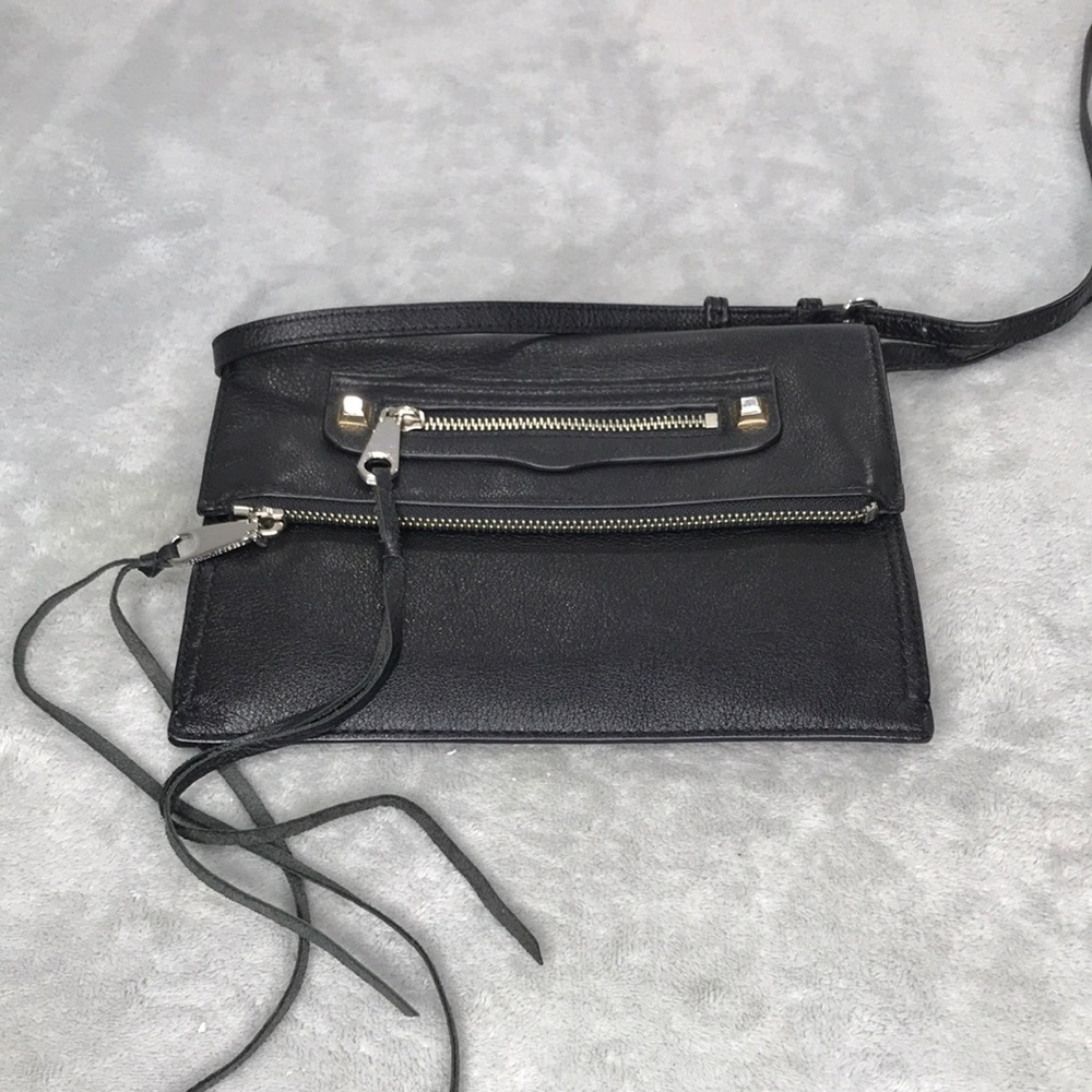 Rebecca Minkoff  Regan Leather Crossbody  Black